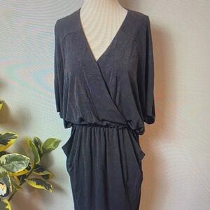 RACHEL ROY Gray Wrap Dress ~ Large